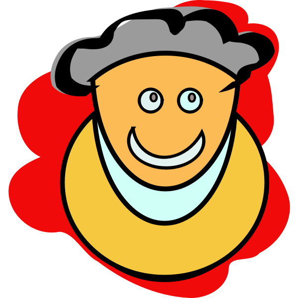 SVG A grandmother smiling vector graphics