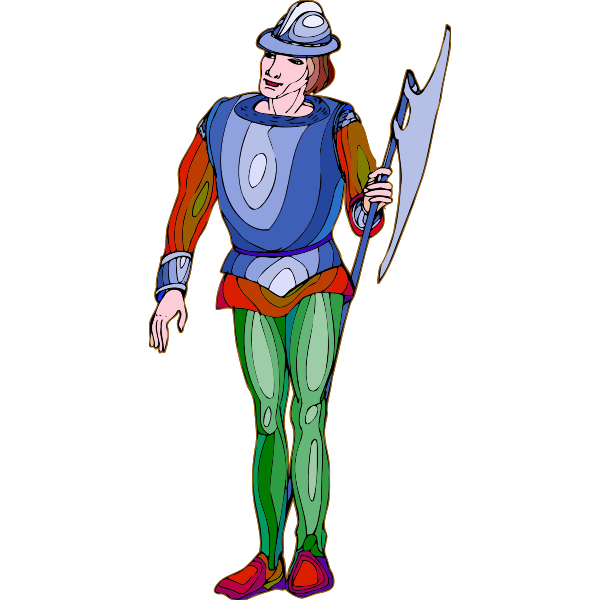 SVG A guard with sharp weapon