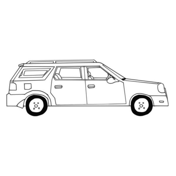 SVG A hatchback car vector graphics illustration