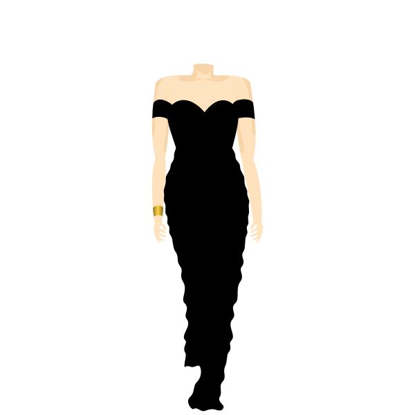 SVG A headless dummy in black dress vector image