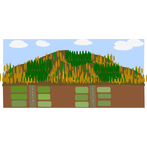 SVG a landscape with mountains in Japan