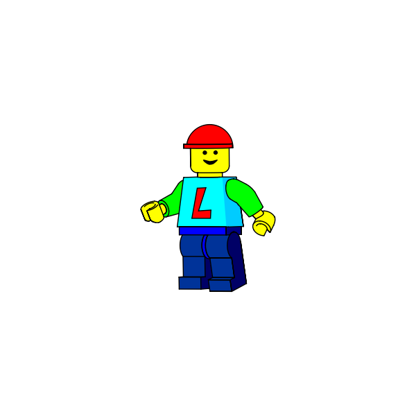 SVG A Lego minifigure vector image