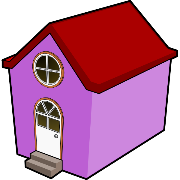 SVG A Little Purple House vector