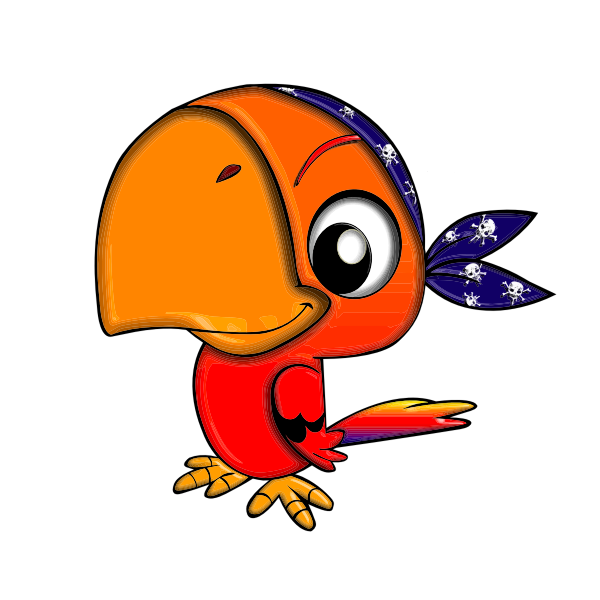 SVG A parrot with big beak
