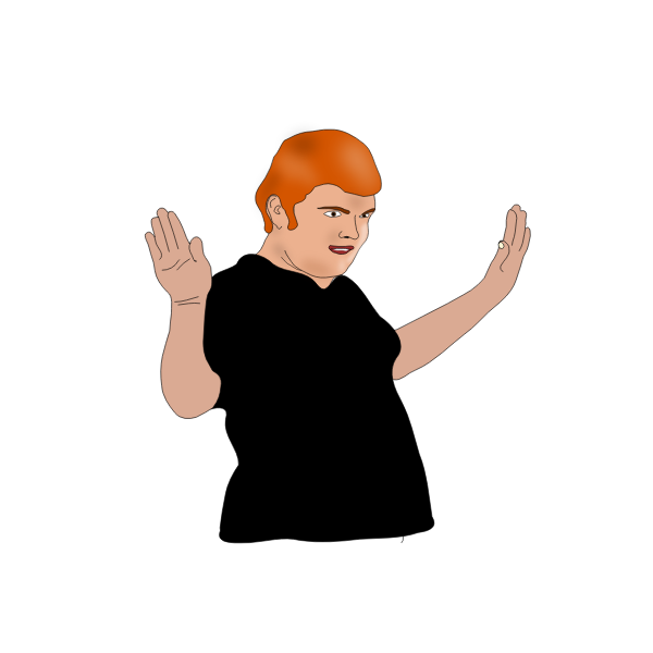 SVG A person with hands up