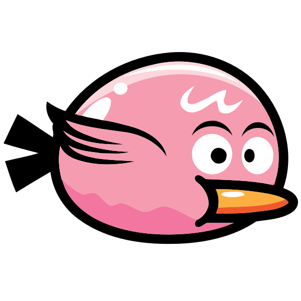 SVG A pink bird
