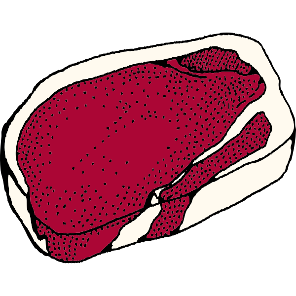 SVG A raw top round steak vector illustration