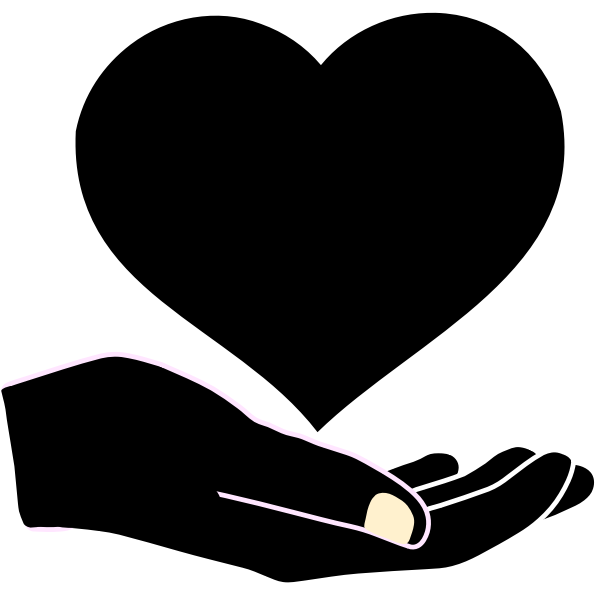 SVG A reaching hand and a heart as an illustration
