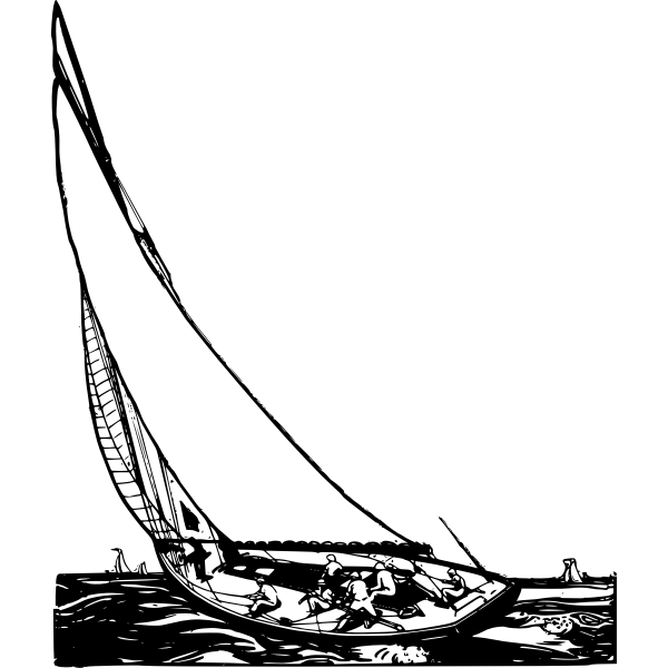 SVG A sailing yacht