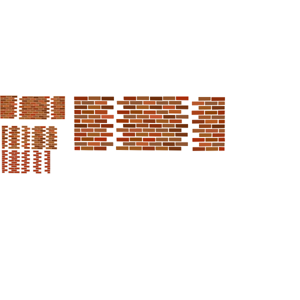 SVG A set of several brick wall sets vector image