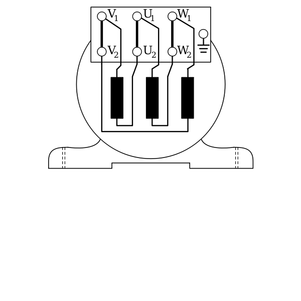 SVG A simple representation of a electric 3-phase motor