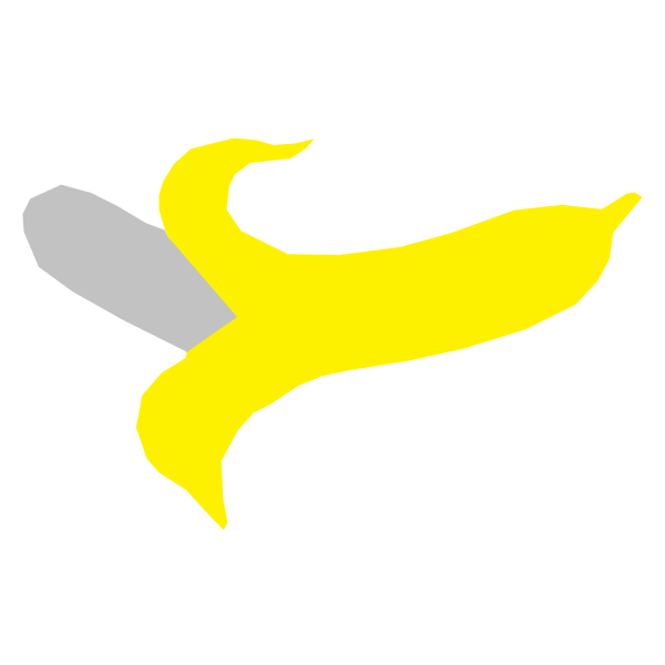 SVG A single ripened banana illustration