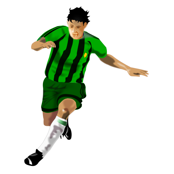 SVG A soccer player vector clip art