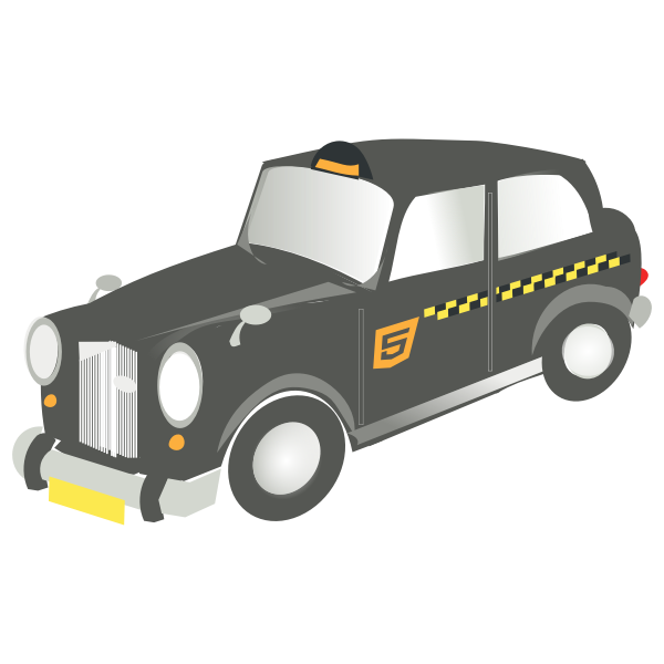 SVG A TX4 Hackney Carriage vector clip art