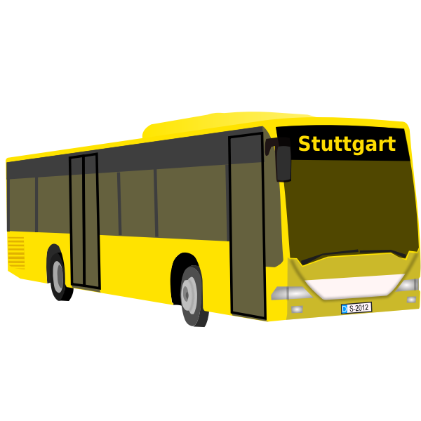 SVG A yellow bus