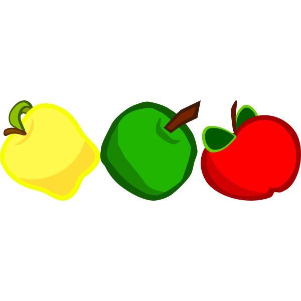 SVG A yellow green and red apple vector image