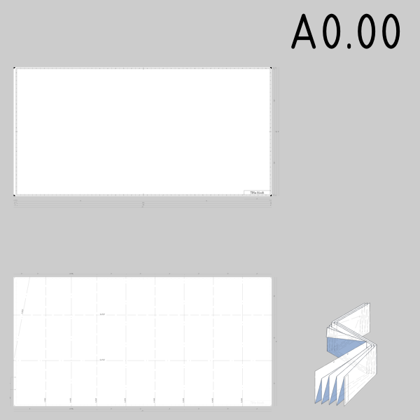 SVG A000 sized technical drawings paper template vector image