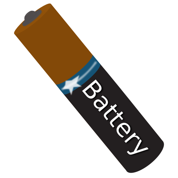 SVG AAA battery tilted vector image