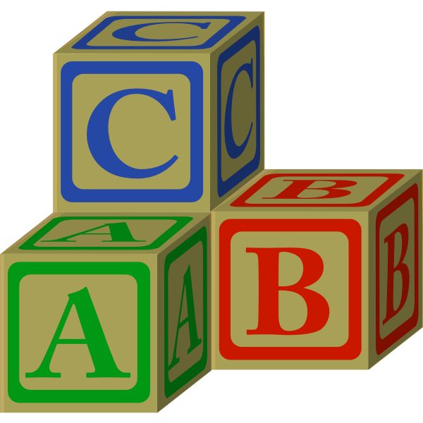 SVG ABC blocks vector image