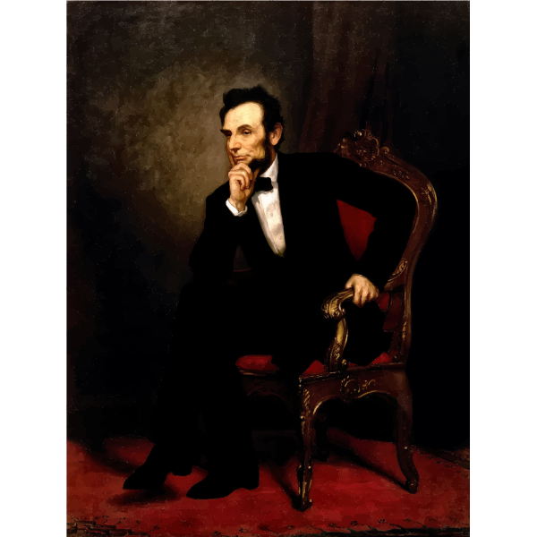 SVG Abraham Lincoln Oil Painting 1869 Restored