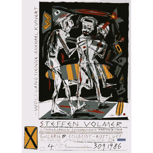 SVG Abstract advertising poster for exhibition