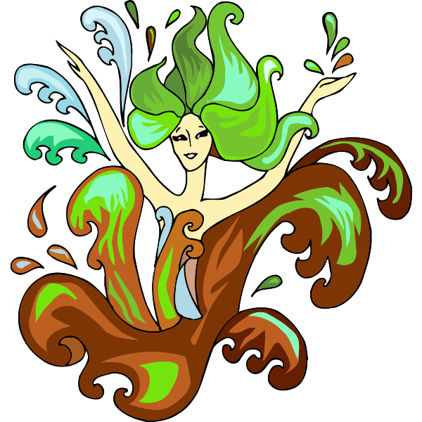 SVG Abstract arty character
