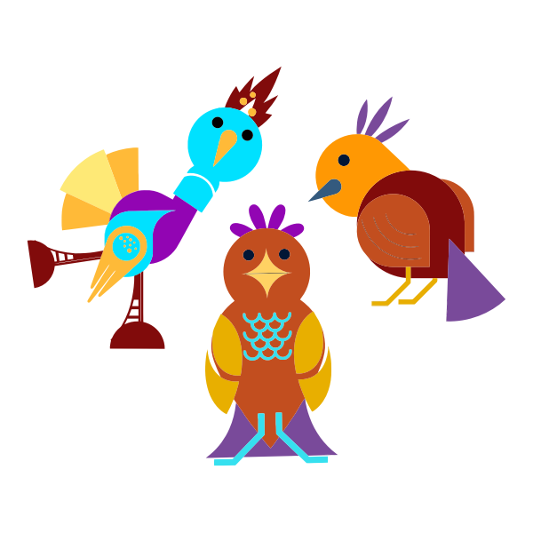 SVG Abstract Birds
