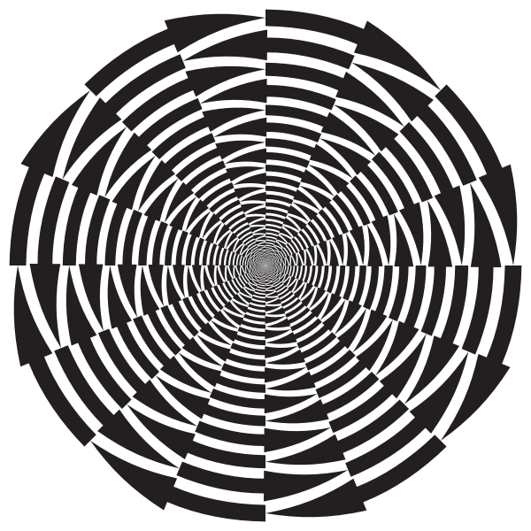 SVG Abstract black and white vortex