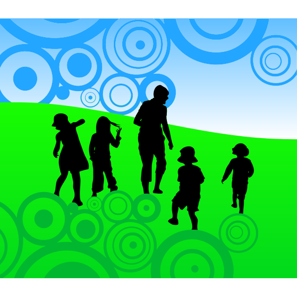 SVG Abstract children background