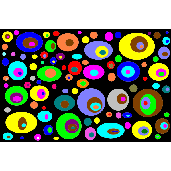SVG Abstract Colorful Circles Background