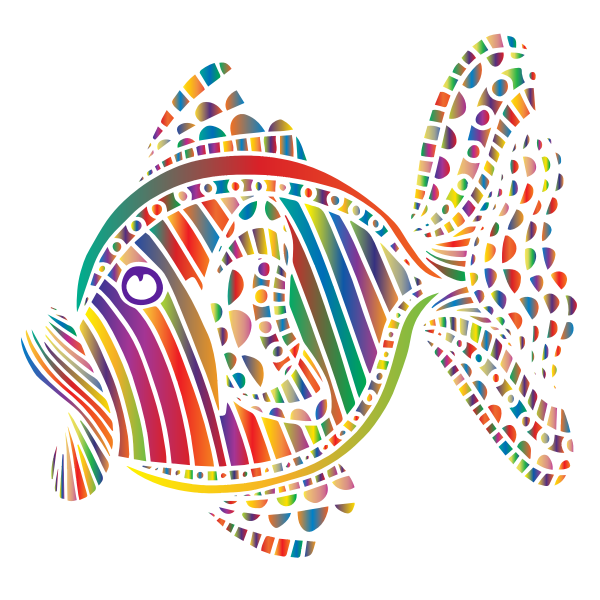 SVG Abstract Colorful Fish 6
