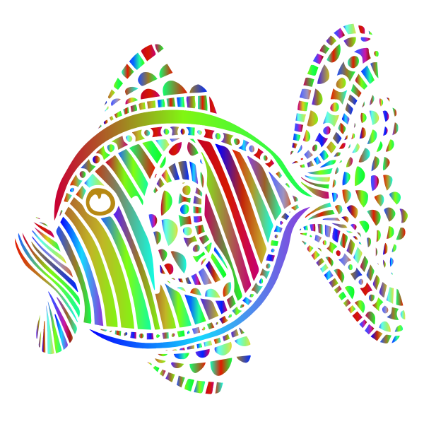 SVG Abstract Colorful Fish 7