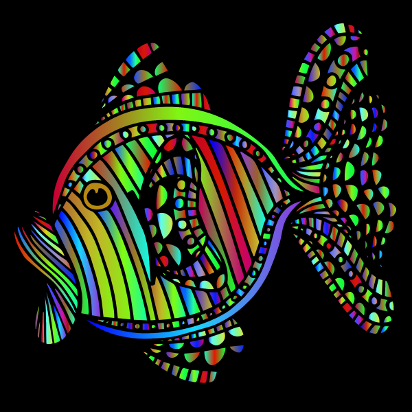 SVG Abstract colorful fish 7 with background