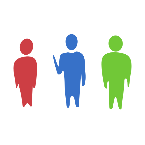 SVG Abstract colorful people
