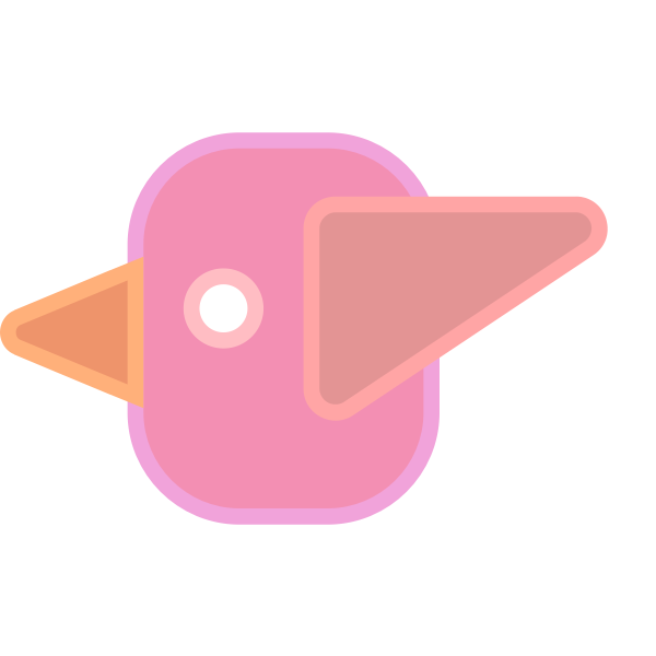 SVG Abstract cute simple cartoon bird vector image