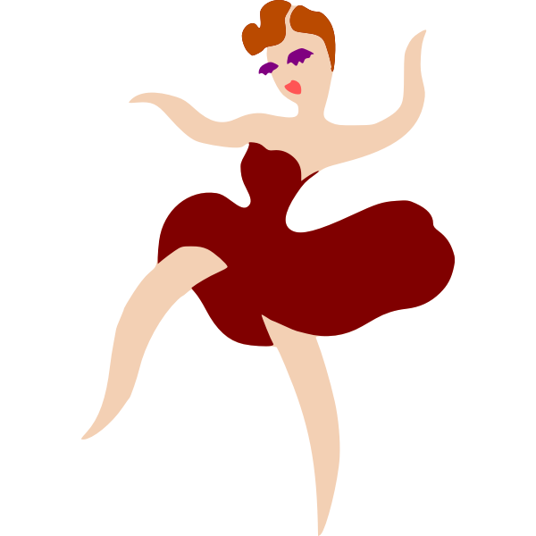 SVG Abstract dancer vector image