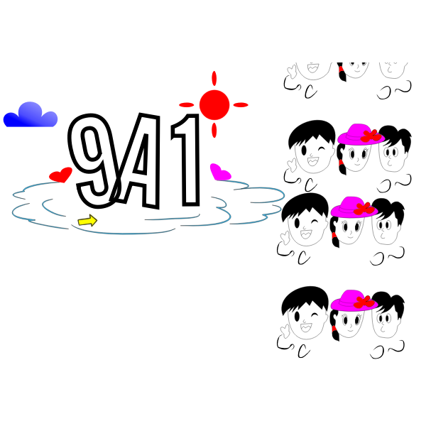 SVG abstract desingn friends