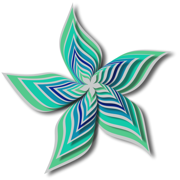 SVG Abstract Flower Colour grean