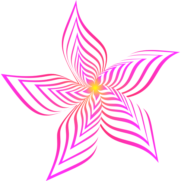 SVG Abstract Flower Colour magenta