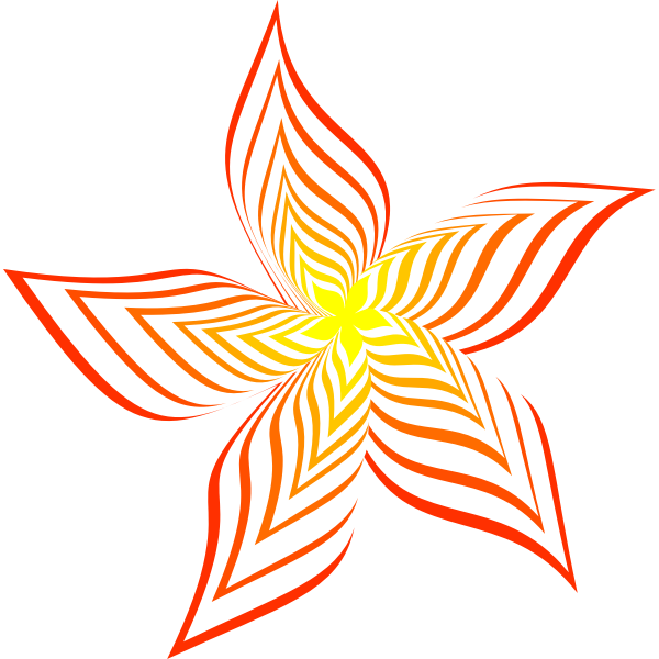 SVG Abstract Flower Colour orange