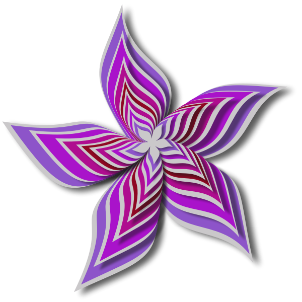 SVG Abstract Flower Colour violer