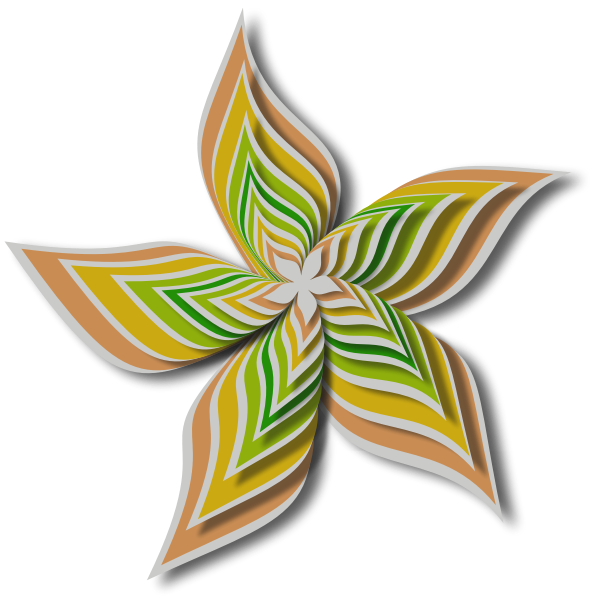SVG Abstract Flower Colour yellow