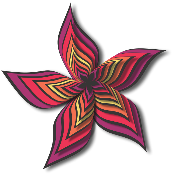 SVG Abstract Flower Red Color