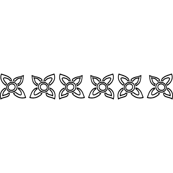 SVG Abstract flower row