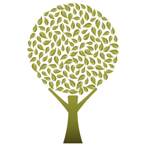 SVG Abstract green tree