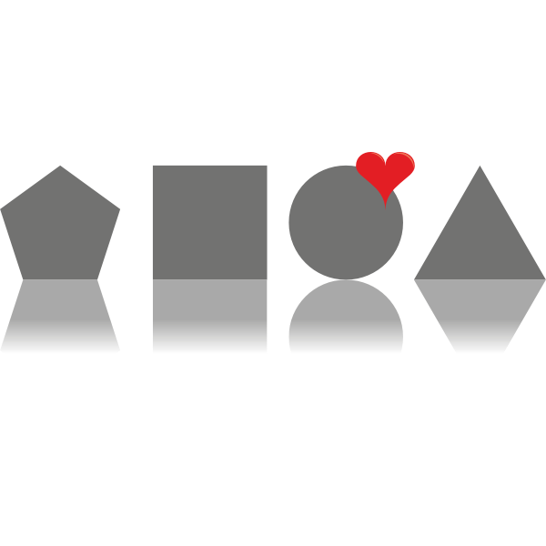 SVG Abstract love simplified