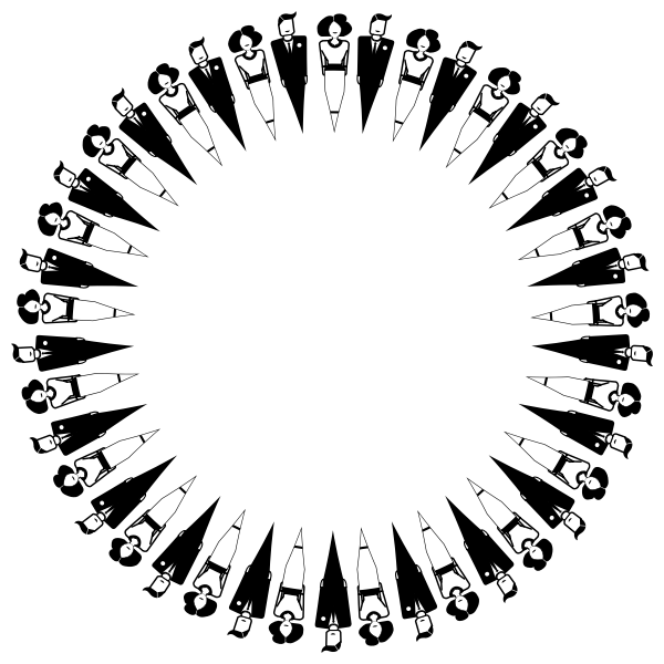 SVG Abstract men and women circle