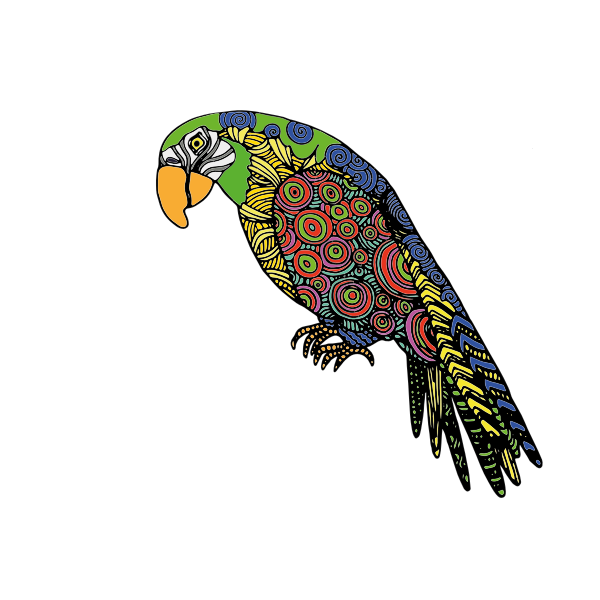 SVG Abstract parrot