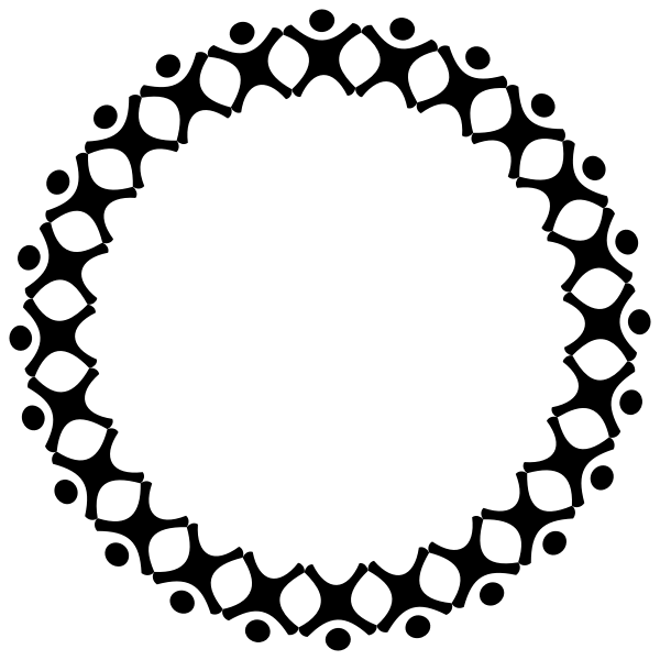 SVG Abstract people circle silhouette