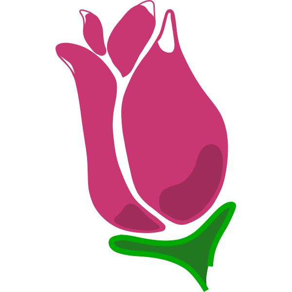 SVG Abstract pink rose vector clip art